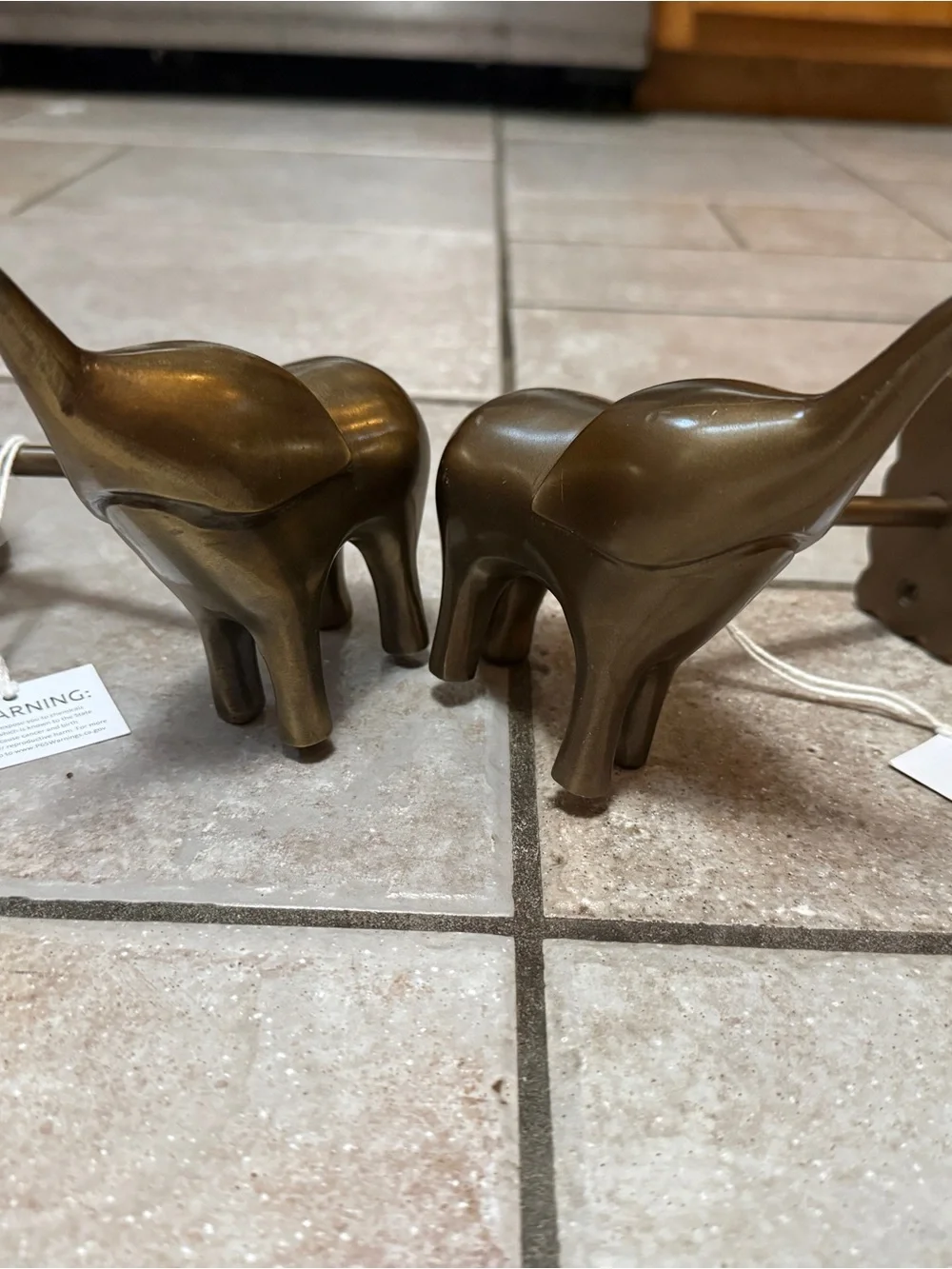Anthropologie Brass Elephant Curtain Tie Backs - Set of 2